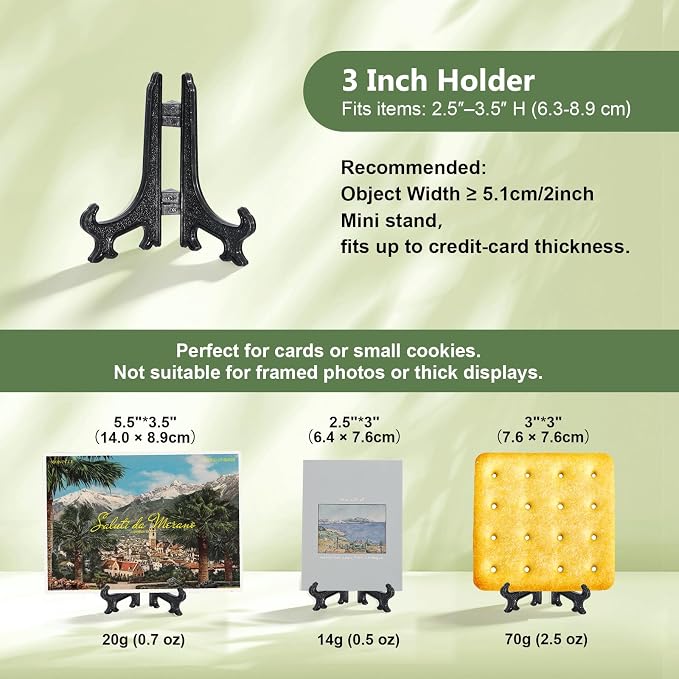 Artliving 3 Inch Black 12pcs/Set Plastic Easels Plate Display Stands Picture - Image 4
