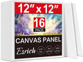 ESRICH Canvas for Painting, 16 Pack Square Canvas Boards for Painting 12x12 by ESRICH