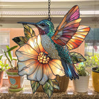 Hummingbird Mosaic Style Acrylic Suncatcher Stained Glass Effect Window Car - Image 4