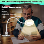 10X Magnifying Glass with Light, Clip on Mganifier with Light, 48 LED Desk Lmap - Image 4