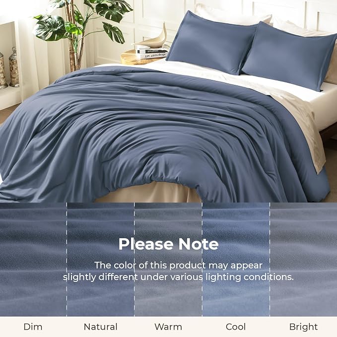 Litanika Twin XL Comforter Set Slate Blue, 2 Pieces Extra Long Dorm Bedding Sets - Image 8
