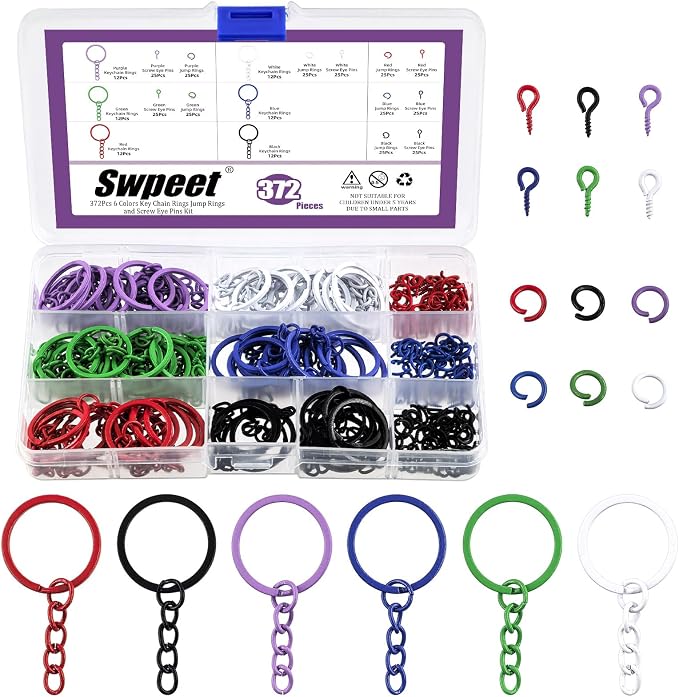 Swpeet 372Pcs 6 Colors 25mm by Swpeet