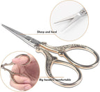 Embroidery Scissors with Leather Scissor Cover Small 3.6 inch Sewing Craft - Image 3