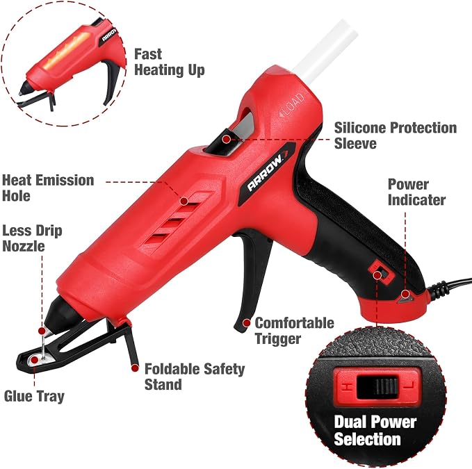 Arrow Full Size Dual Temp Glue Gun Kit - Image 4