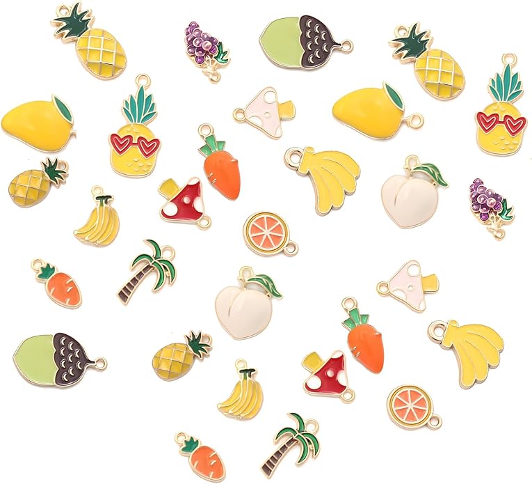 Bulk Gold Enamel Charms for Jewelry Making, Colorful Metal Charms Pendant for by stino