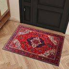 Persian Style Faux Cashmere Non-Slip Rug 15.7x23.6 Inches, Washable Low Pile - Image 2