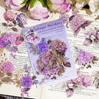 80Pcs Natural Flower Stickers for Scrapbooking, Self-Adhesive Transparent - Image 3