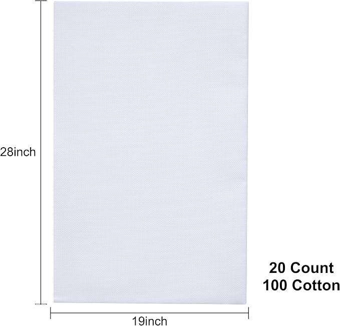 Aida Cloth 20 Count Cross Stitch Fabric, 19×28inch | Fine Weave - Image 2