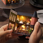 DIY Miniature House Kit, CUTEROOM Wooden Dollhouse Kit Mini House Making Kit - Image 5