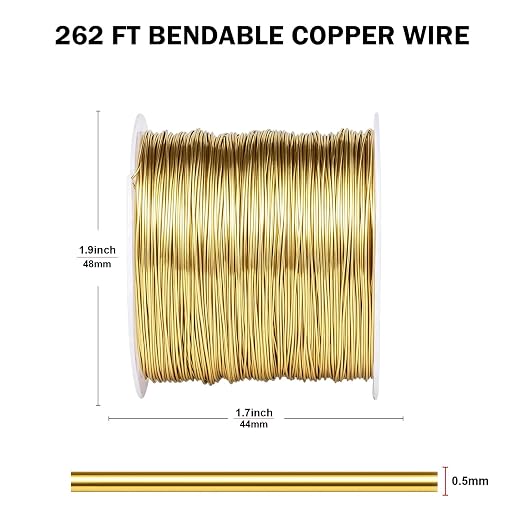 Copper Jewelry Wire Craft 262FT 24 Gauge Metal Wire - Image 2