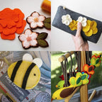 BUYGOO 60Pcs Stiff Felt Fabric Sheets, 8 x 12 inches Craft Felt Sheets Assorted - Image 5