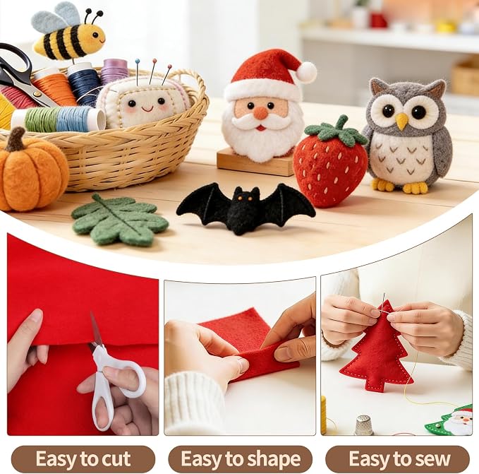 Red Felt Fabric Sheet 108" X 36", 1.4mm Thick Large Soft Durable Flexible Craft - Image 5