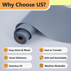 RENLITONG Silver Iron on Vinyl 12Inch by 13ft Roll Heat Transfer Vinyl - Image 3