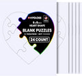 Hygloss 24 Blank Heart Puzzles – 6 x 8 Inches – Ideal by HyglossProductsInc