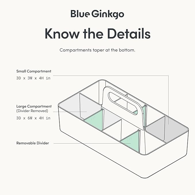 BLUE GINKGO Stackable Organizer Caddy, Made in Korea | Portable. Adjustable. - Image 4
