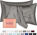 Silk Pillow Cases 2 Pack Standard Size by LYSHINSILKPILLOWCASES