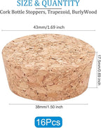 BENECREAT Wooden Cork Bottle Stoppers, 1.7" Diameter, Soft Wood Replacement - Image 2