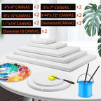 14 Packs Stretched Canvases for Painting, Round Canvas - Image 5