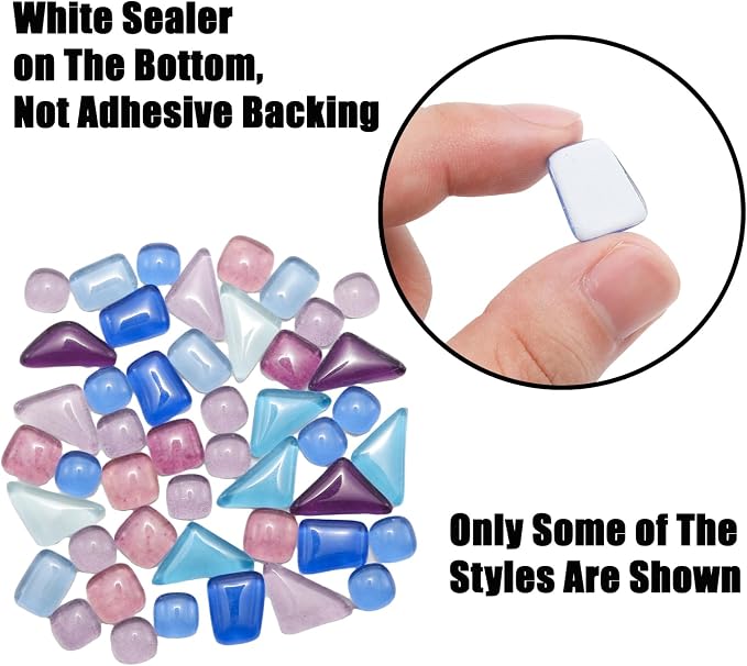 200g Assorted Colors Irregular Crystal Glass Mosaic Tiles, Colorful Glass - Image 3