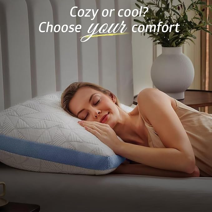 BETU Cooling Pillows Queen Size Set of 2, Shredded Memory Foam Cool Pillows - Image 5