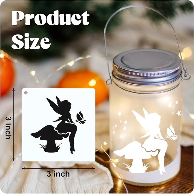 Marspark 66 Pcs Small Stencils for Crafts Reusable 3 Inch Stencils for Painting - Image 2