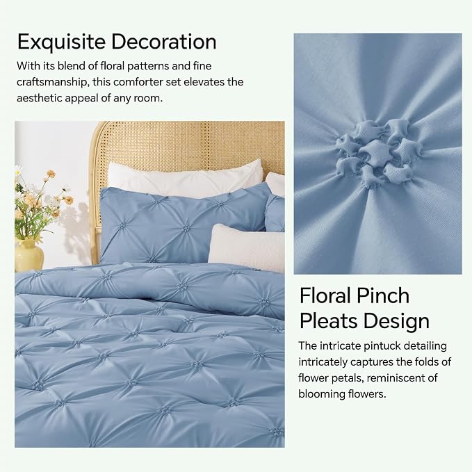 BEDELITE Cornflower Blue Queen Comforter Set - Image 4