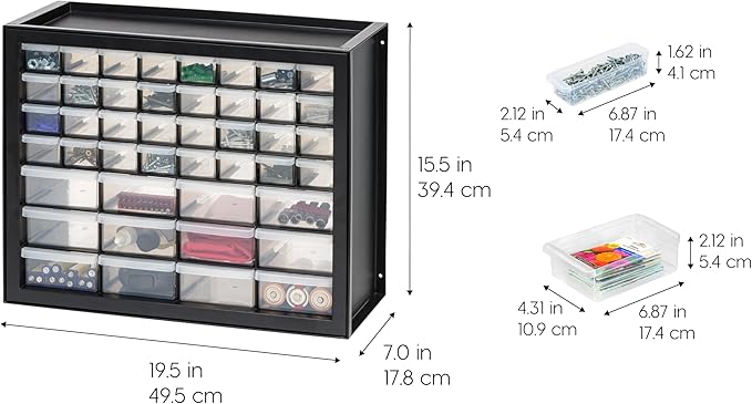 IRIS USA 44-Drawer Small Parts Organizer, Made in USA, Storage Drawers - Image 3