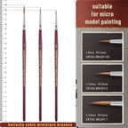 Kolinsky Sable Miniature Paint Brushes, Professional Fine Detail Paint Brushes - Image 6