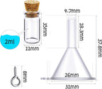 Yungyan 50 Pieces Small Mini Glass Bottles Jars - Image 2