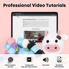 Crochet Kit for Beginners: Cow Crochet Kit, Including Step-by-Step Video - Image 4
