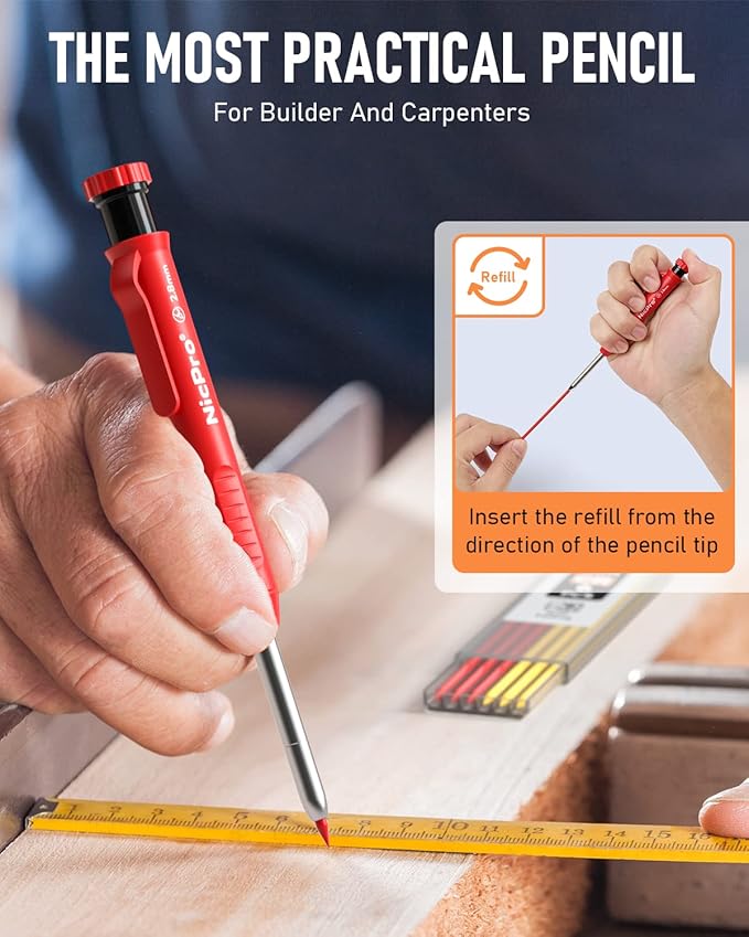 Nicpro 6 Pack Carpenter Pencil - Image 5