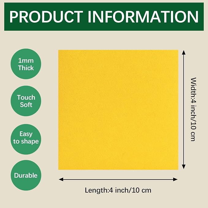 Yellow Felt Sheets 36 X 36 inht Felt Sheets - Image 2