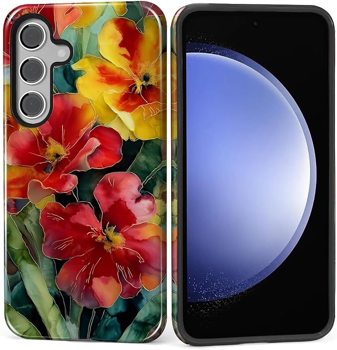 Case for Samsung Galaxy S26 Plus Case, Vintage Floral Girly Design- Hybrid Dual by Kapadiy