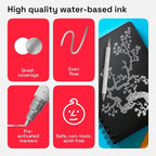 ARTISTRO 2 Silver Dual-Tip Acrylic Paint Pens - Image 4
