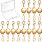 Hicarer 12 Pieces Magnetic Necklace Clasp Locking Magnetic Jewelry Clasp Round by Hicarer