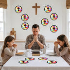 48PCS Sunday School VBS Crafts Bulk: Paper Cross Nativity Suncatchers, Jesus - Image 5