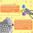 Zepiany Crochet Kit for Beginners, Crochet Cat Beginner Crochet Kit for Adults - Image 6