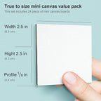 AUREUO Mini Magnetic Canvas Panel 2.5x2.5 Inch / 24 Pack - Image 2