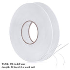 Tatuo 2 Rolls Double Sided Foam Tape 1/8 Inch by 50 Feet White PE Foam Tape - Image 3
