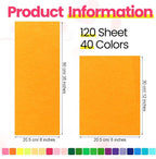 Reginary 120 Pcs 8 x 12 Inch & 8 x 35 Inch Felt Sheets Bulk - Image 5