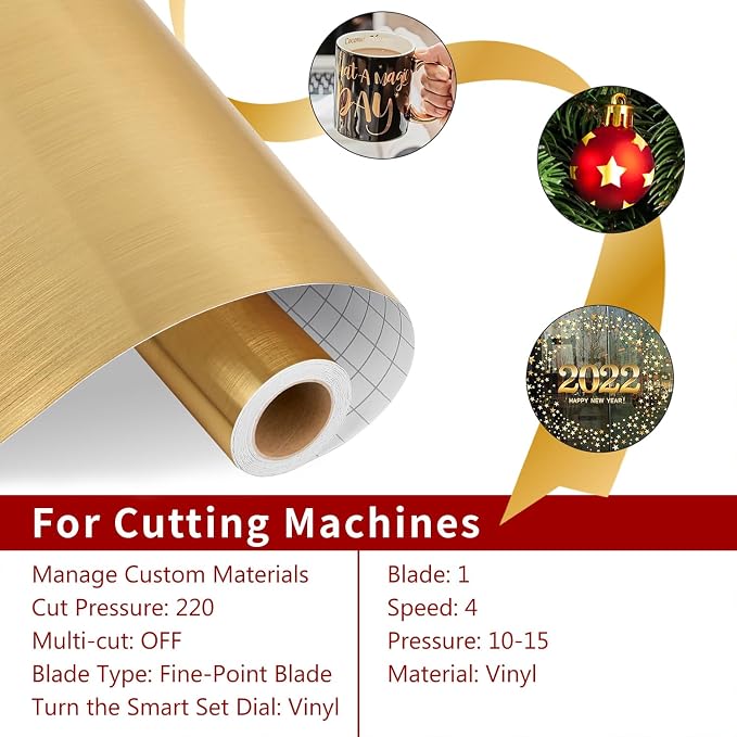 IModeur Brushed Gold Permanent Vinyl - Image 5