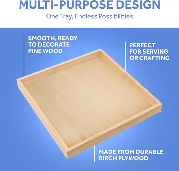 Wood Canvas Panel Cradled 12 x 12 inch, Shadow Box, & Tray Crafts, by - Image 4