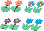 DIY 3D Flower Spring Wood Crafts to Paint, Spring Unfinished Wooden Slices - Image 3