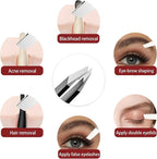 Tweezers for Women Facial Hair, Precision Slant Eyebrow Tweezers, Sharp Plucker - Image 4