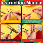 Landical 564 Pcs Juneteenth Keychain Making Kit DIY Bead Key Chain Craft - Image 3