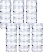Hipiwe 6 Sets 5 Layers Plastic Round Storage Containers Small Art Craft - Image 7