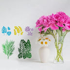 ORIGACH 15 Pieces Tropical Leaf Stencil Reusable Fern Leaves Monstera Palm Leaf - Image 6