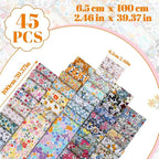 45PCS Fabric Jelly Rolls, Jelly Roll Fabric Strips - Image 2