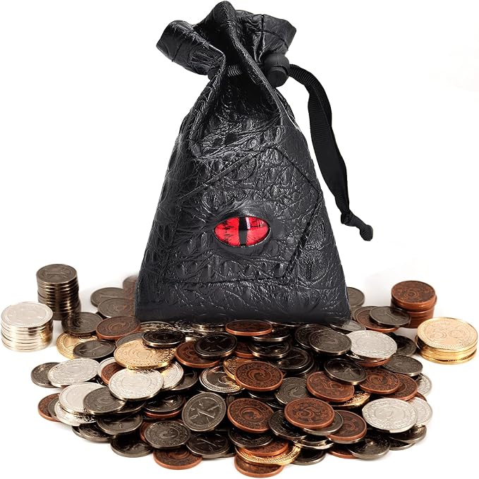 CZYY Metal Game Coins Set, 60 Fantasy Currency Tokens by CZYY