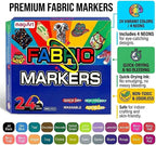24 Colors Fabric Markers Permanent – Waterproof Non-Bleeding Fabric Pen Set - Image 5